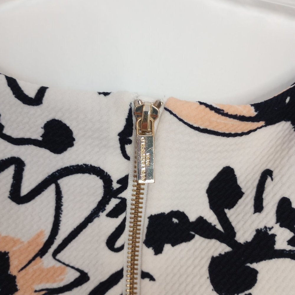 Karl Lagerfeld White Floral Fit-and-Flare Dress - Picture 9 of 14